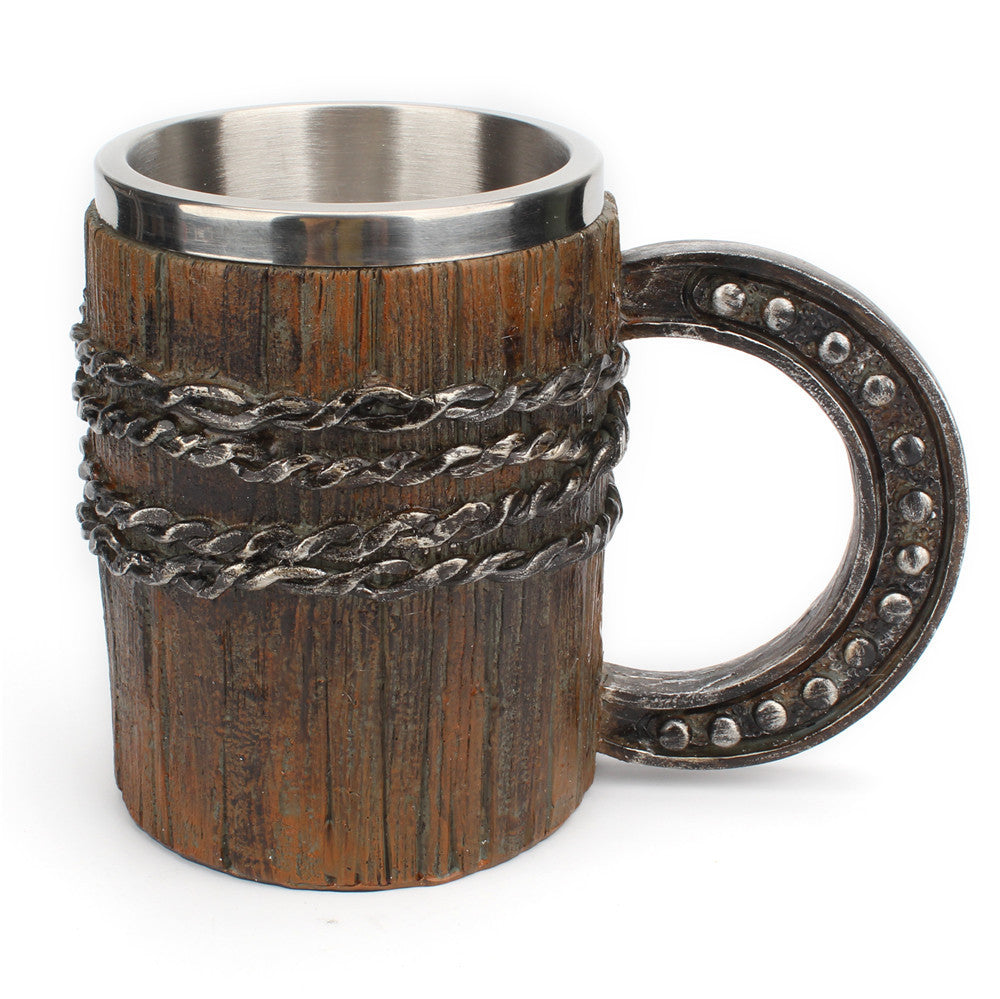 Nouvelle Creative Simulation Fer À Cheval Poignée Tasse De Résine En Acier Inoxydable Tendance Home Office Utilisation Quotidienne
