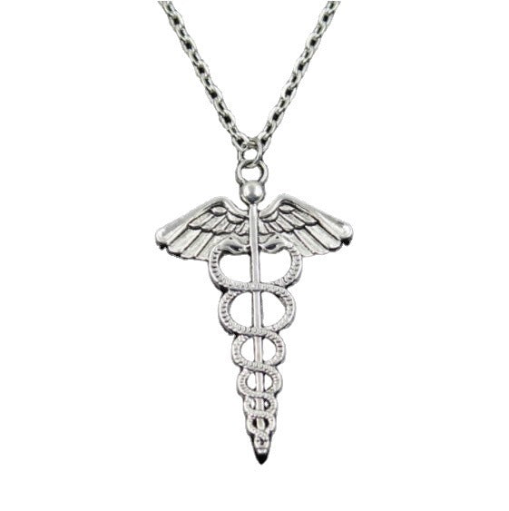 Collier en forme d'ailes d'ange, bâton de serpent de libellule rotatif