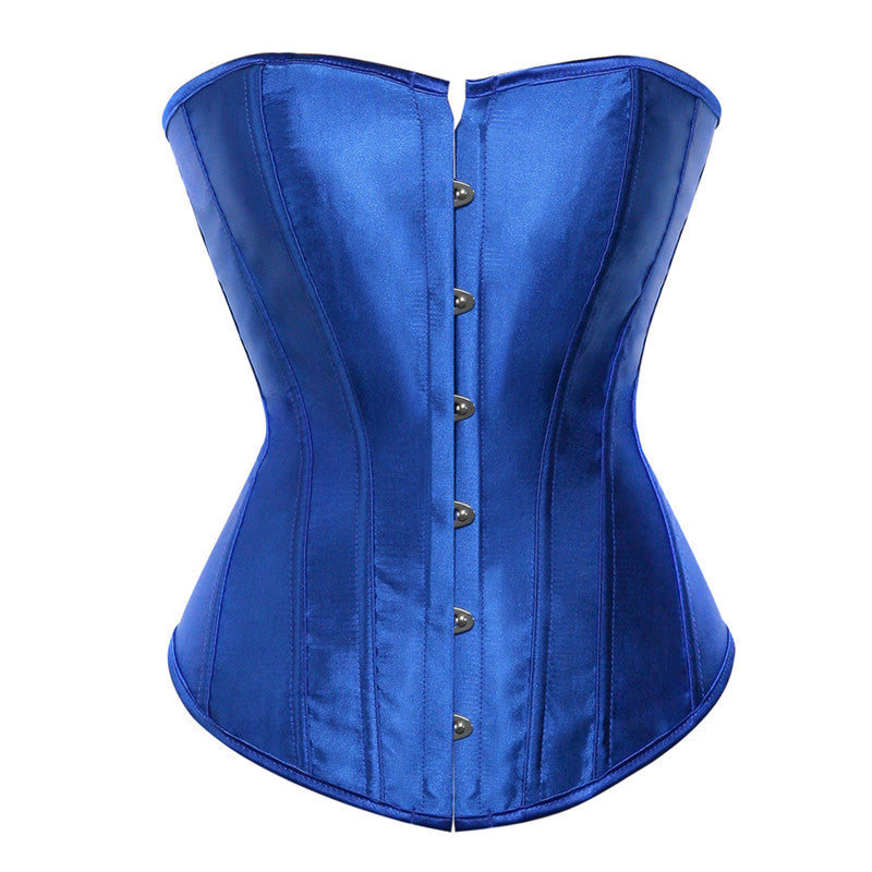 Corset Smooth Satin Cloth Gather Breast Support Body Shaping Underwear