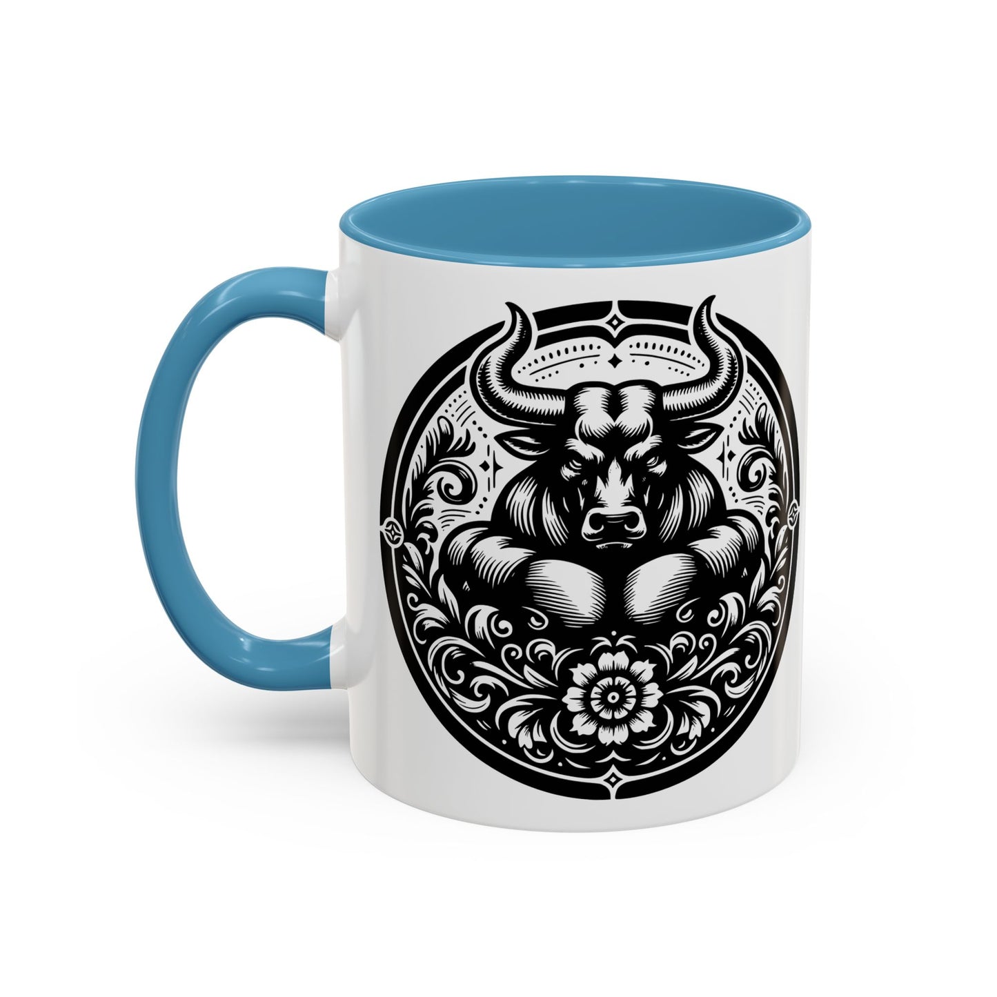 Bull-Themed Accent Coffee Mug for Animal Lovers, Unique Gift for Birthdays, Farmhouse Decor, Coffee Lover's Mug, 11oz and 15oz Options