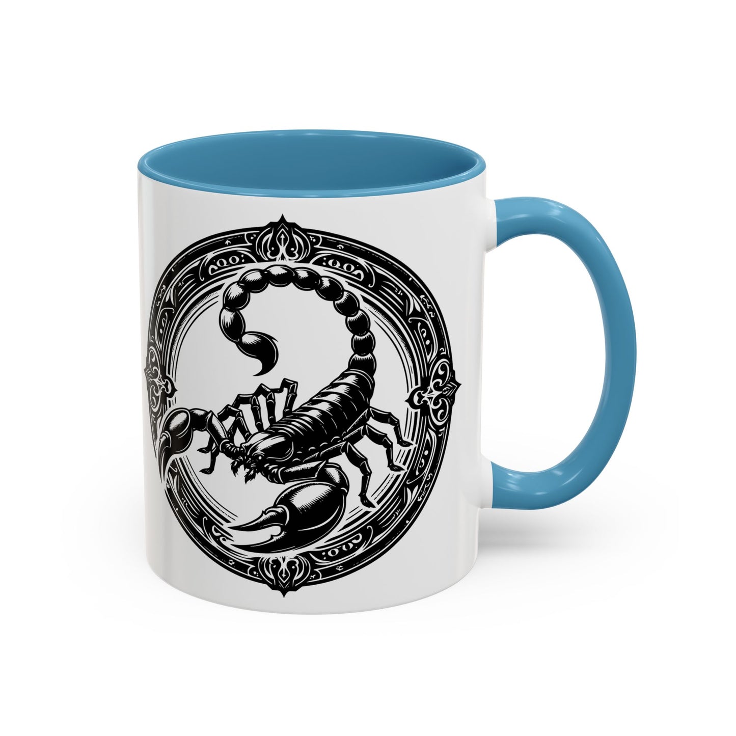 Scorpio Accent Coffee Mug - Personalized Gift, Zodiac Decor, Astrology Lover's Mug, Black and White Design, Birthday Gift