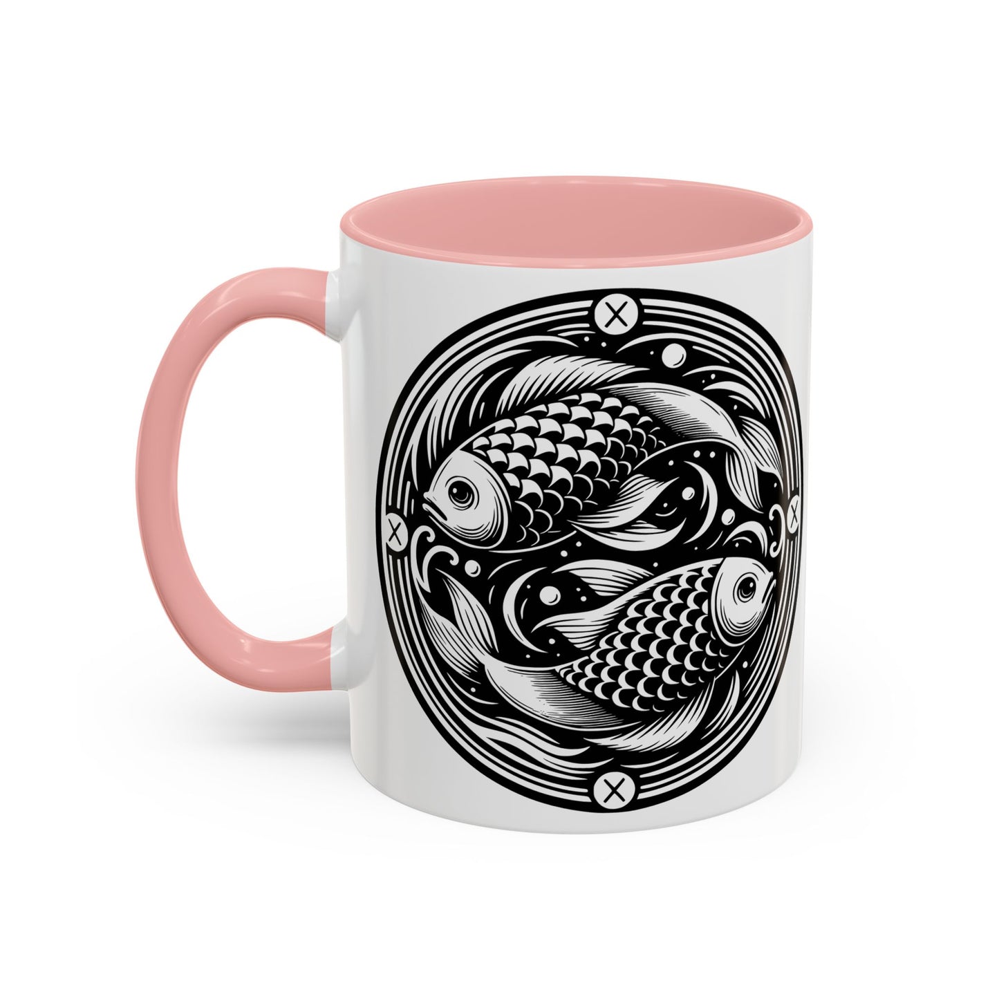 Elegant Koi Fish Accent Coffee Mug - Unique Artwork, Perfect for Tea Lovers, Gift for Him/Her, Home Decor, Birthday Present