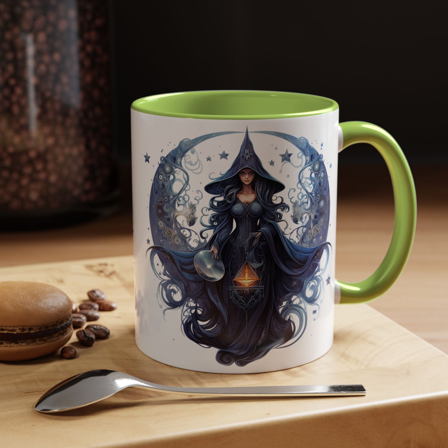 Enchanting Witch Coffee Mug - Mystic Art, Magical Decor, Astrology Gift, Unique Kitchenware, Celestial Drinkware