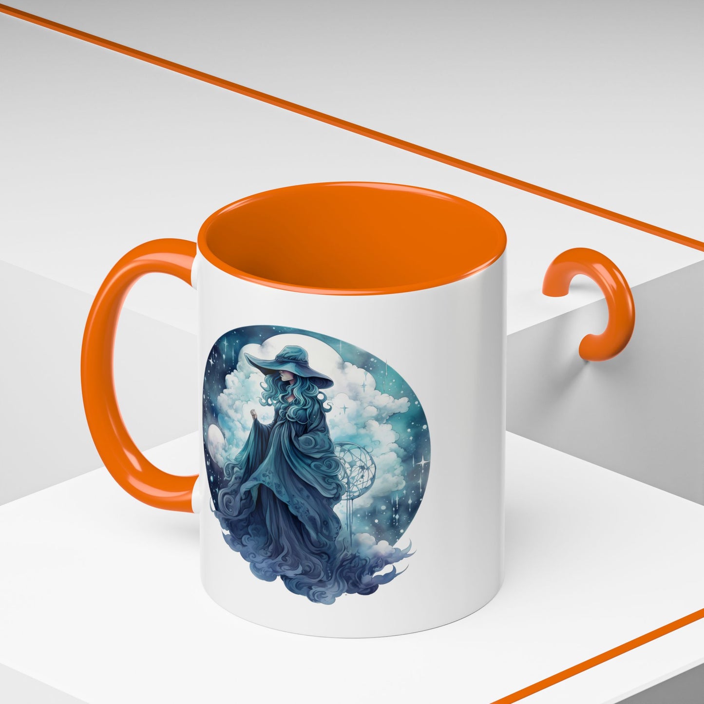 Celestial Dreamer Coffee Mug, Mystical Art Mug, Witchy Coffee Cup, Unique Gift for Her, Fantasy Mug, Astrology Theme