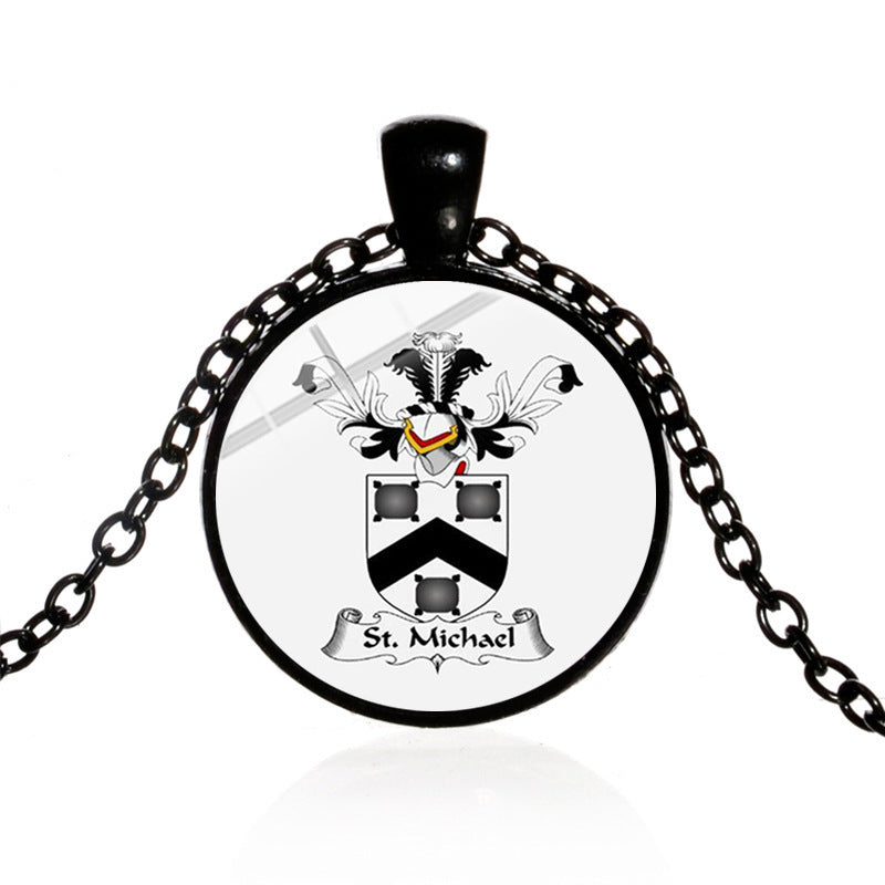 Shield Angel Christian Time Gemstone Pendant Necklace Wholesale