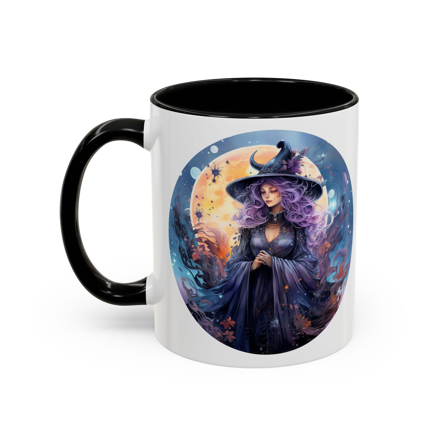 Mystical Witch Coffee Mug, Enchanted Mug, Cute Witch Gift, Magic Drinkware, Celestial Kitchen Decor, Unique Witchy Present