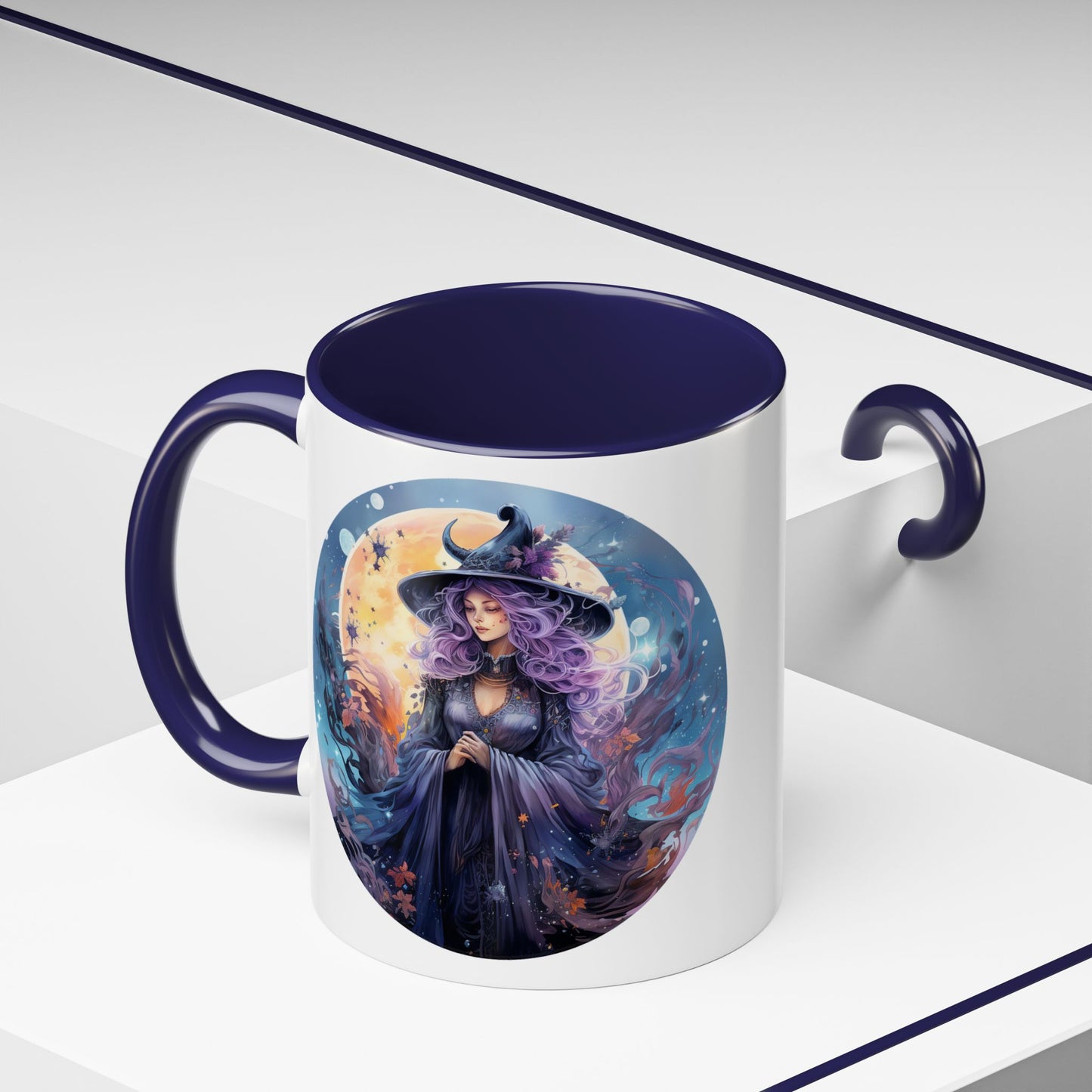 Mystical Witch Coffee Mug, Enchanted Mug, Cute Witch Gift, Magic Drinkware, Celestial Kitchen Decor, Unique Witchy Present