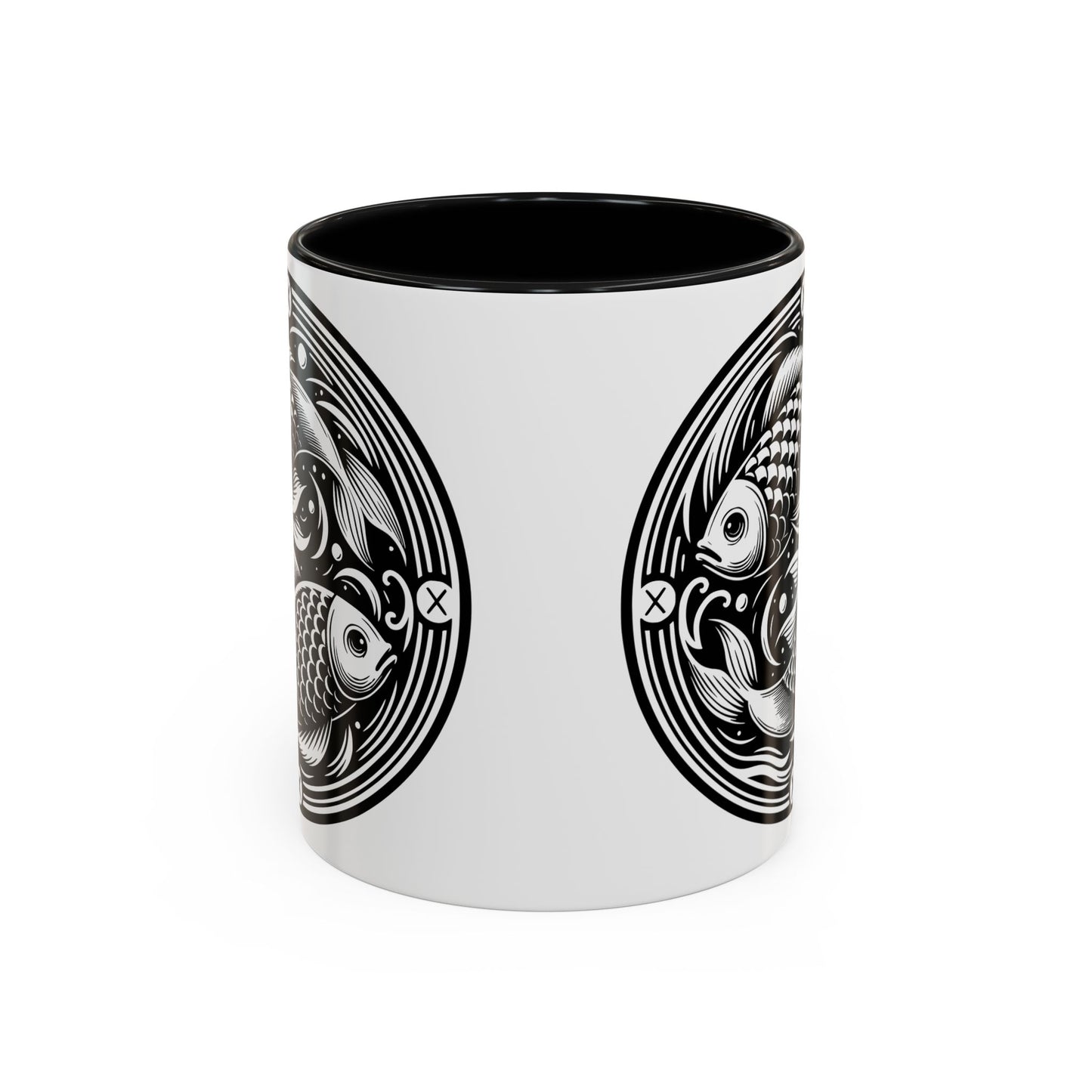 Elegant Koi Fish Accent Coffee Mug - Unique Artwork, Perfect for Tea Lovers, Gift for Him/Her, Home Decor, Birthday Present