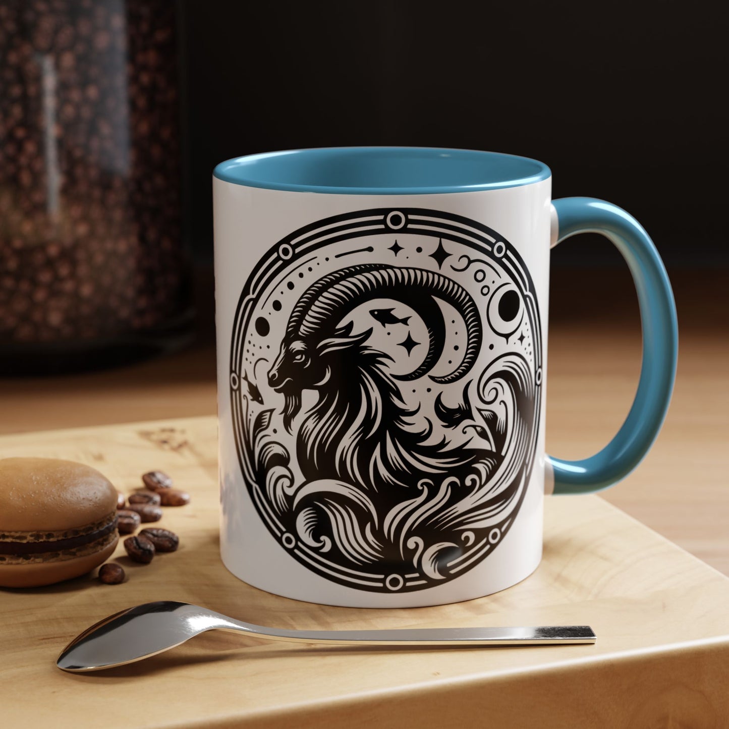 Astrological Black and White Accent Coffee Mug - Zodiac Sign, Horoscope Gift, Astrology Lovers, Unique Kitchen Decor, Cosmic Drinkware