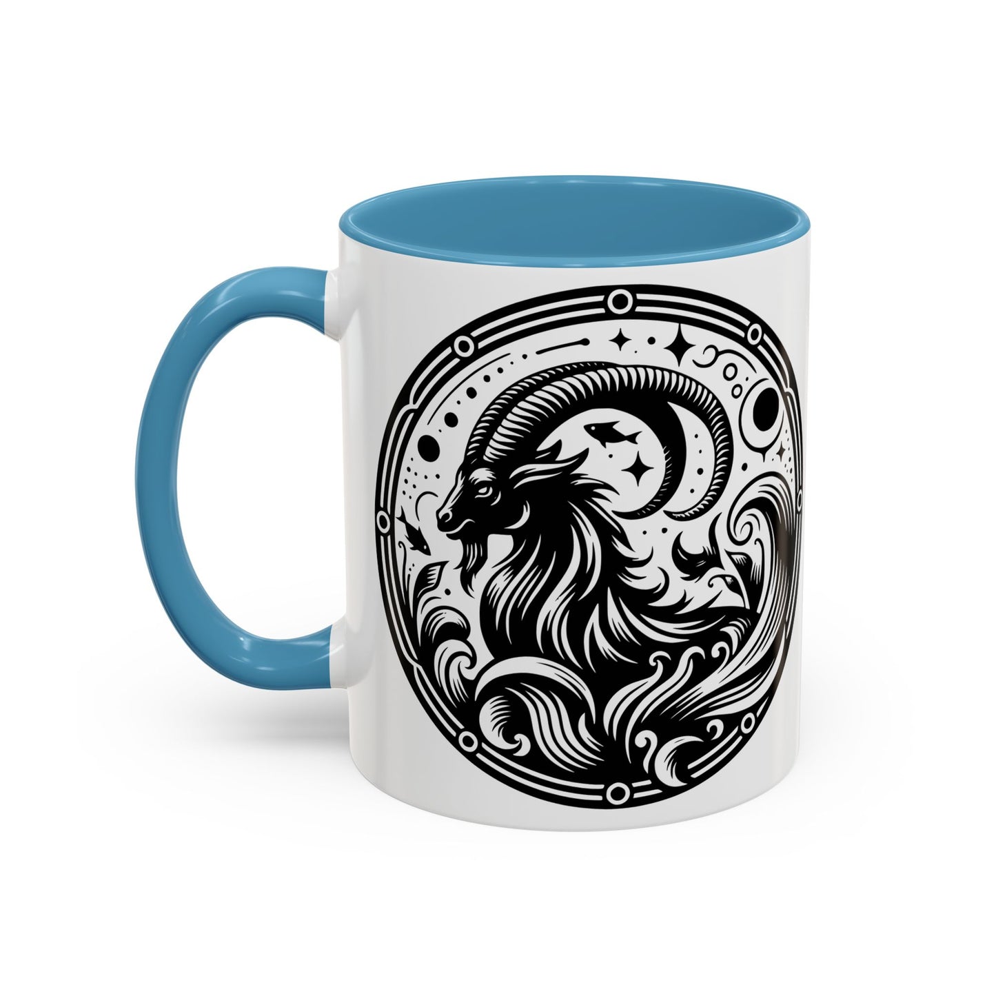 Astrological Black and White Accent Coffee Mug - Zodiac Sign, Horoscope Gift, Astrology Lovers, Unique Kitchen Decor, Cosmic Drinkware
