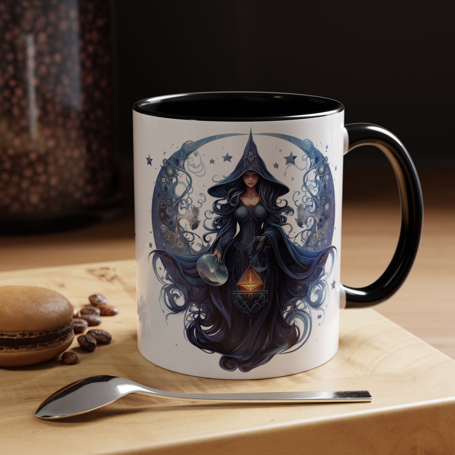 Enchanting Witch Coffee Mug - Mystic Art, Magical Decor, Astrology Gift, Unique Kitchenware, Celestial Drinkware