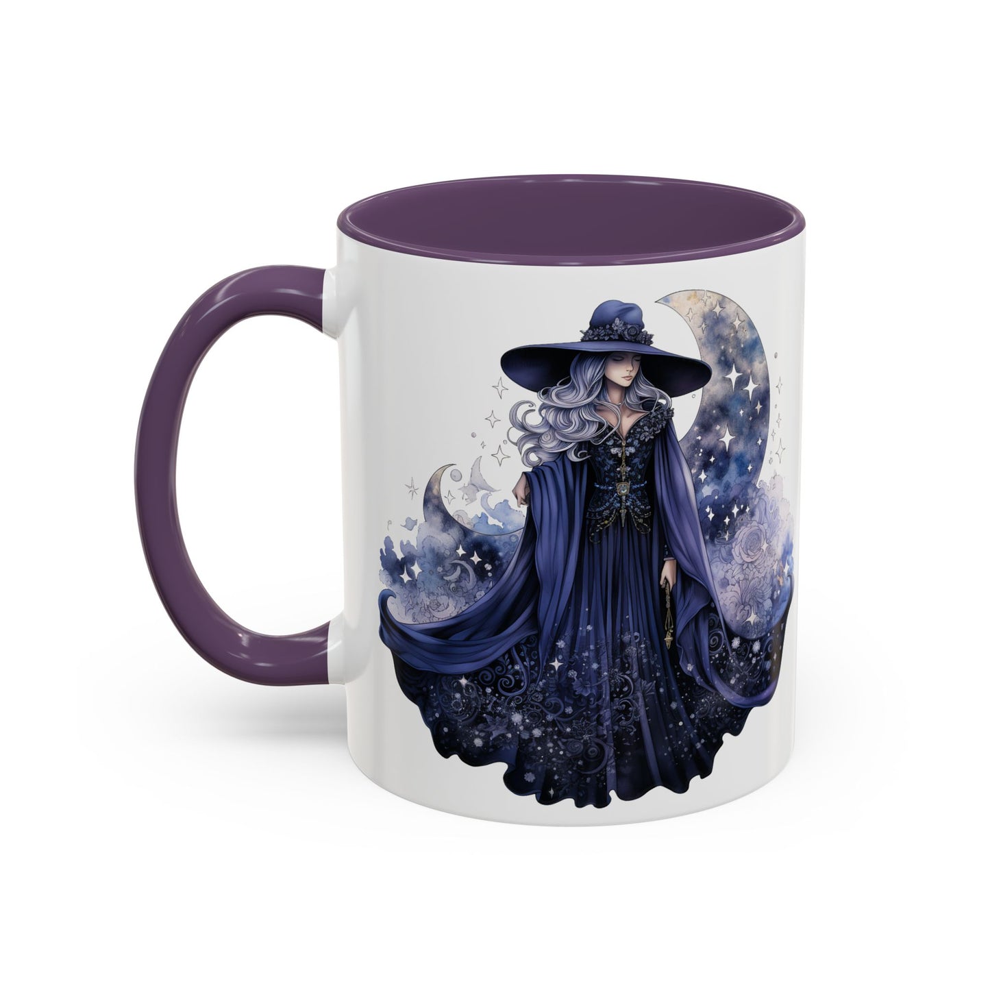 Mystical Sorceress Coffee Mug, Celestial Mug, Witch Coffee Cup, Astrology Drinkware, Enchanted Gift, Moon Phase Mug