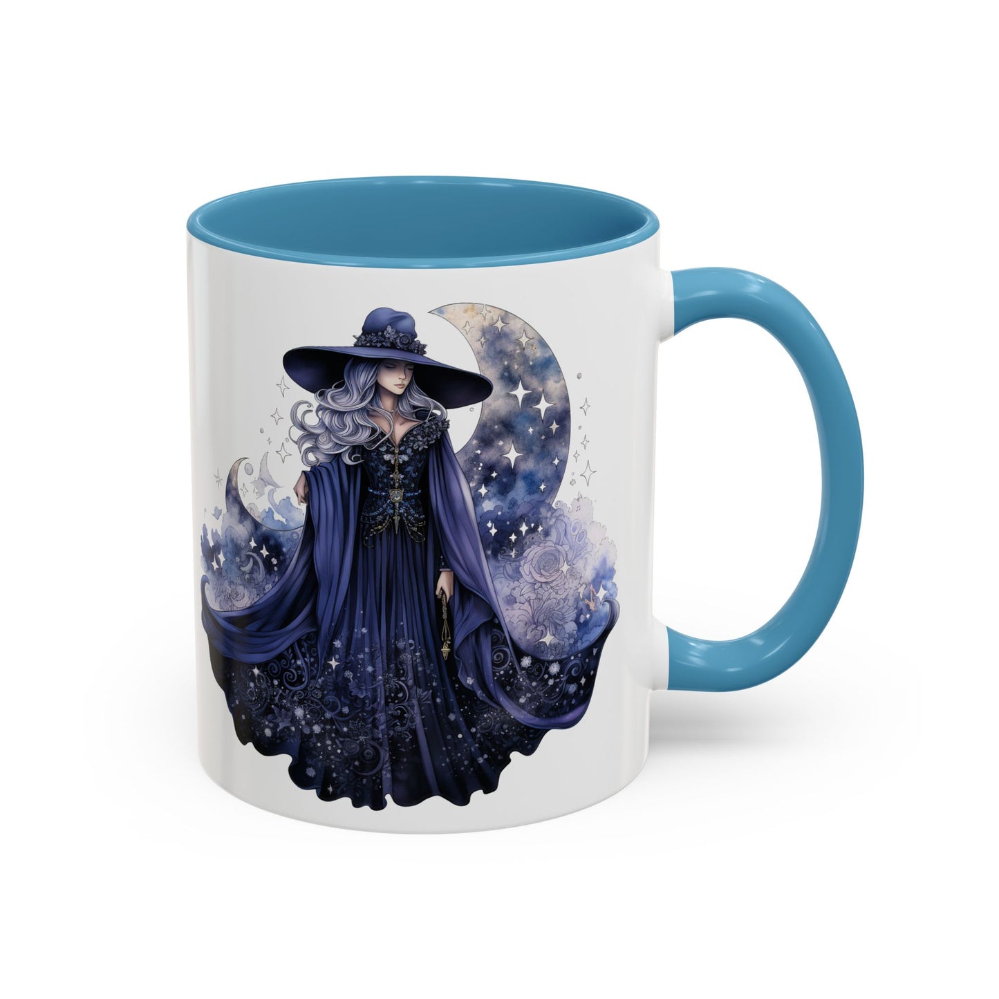 Mystical Sorceress Coffee Mug, Celestial Mug, Witch Coffee Cup, Astrology Drinkware, Enchanted Gift, Moon Phase Mug