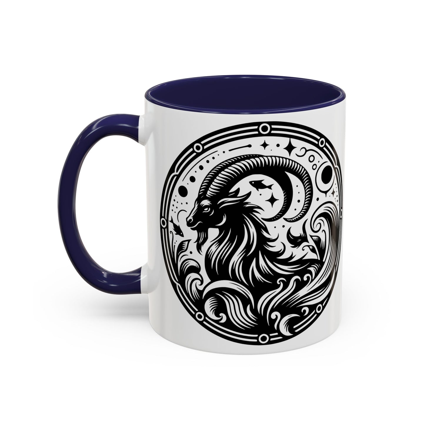 Astrological Black and White Accent Coffee Mug - Zodiac Sign, Horoscope Gift, Astrology Lovers, Unique Kitchen Decor, Cosmic Drinkware