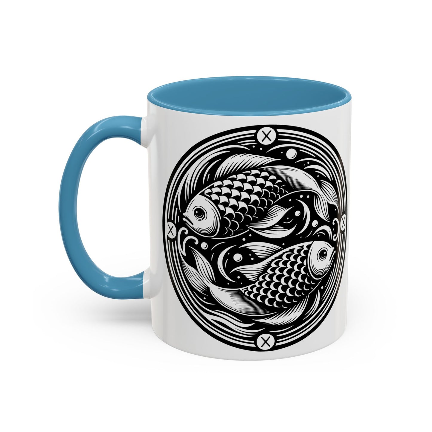 Elegant Koi Fish Accent Coffee Mug - Unique Artwork, Perfect for Tea Lovers, Gift for Him/Her, Home Decor, Birthday Present