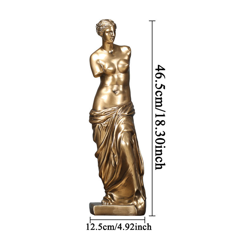 Broken arm Venus statue living room porch decoration