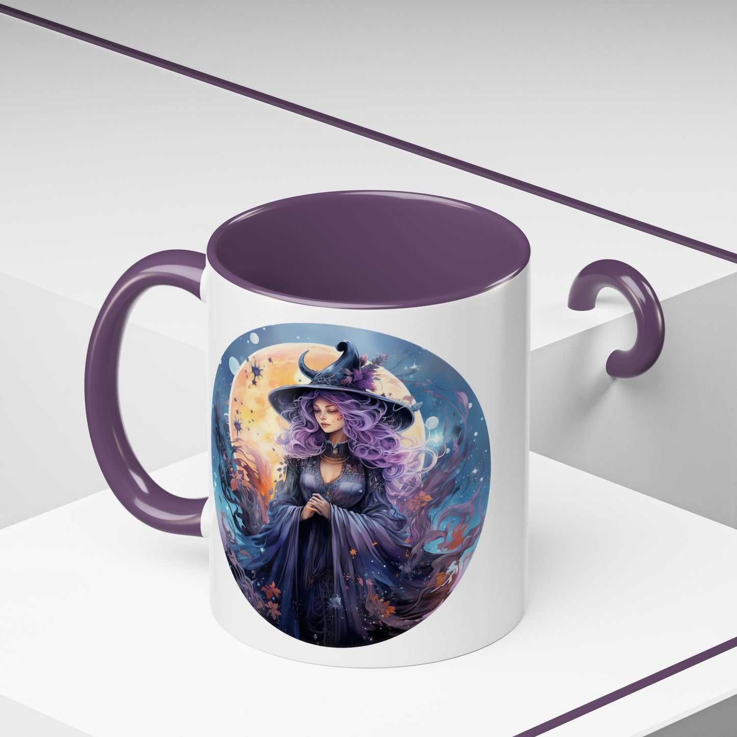 Mystical Witch Coffee Mug, Enchanted Mug, Cute Witch Gift, Magic Drinkware, Celestial Kitchen Decor, Unique Witchy Present