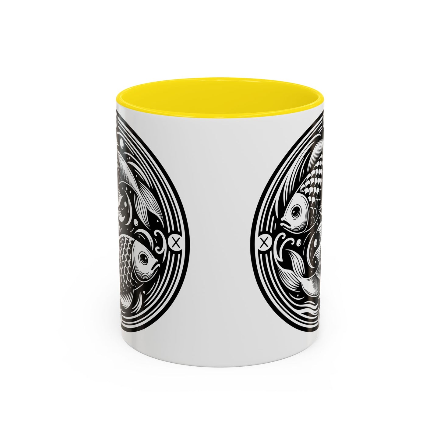 Elegant Koi Fish Accent Coffee Mug - Unique Artwork, Perfect for Tea Lovers, Gift for Him/Her, Home Decor, Birthday Present