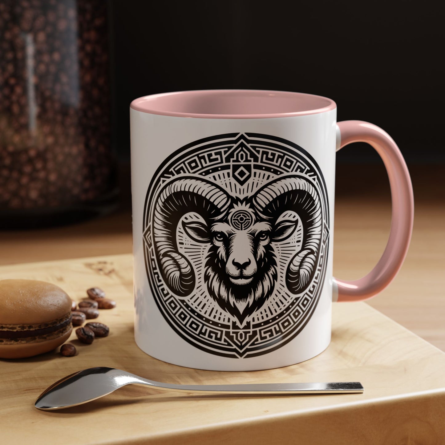 Bold Ram Accent Coffee Mug, Unique Gift for Animal Lovers, Perfect for Home, Office, Birthdays, or Holidays, 11/15oz
