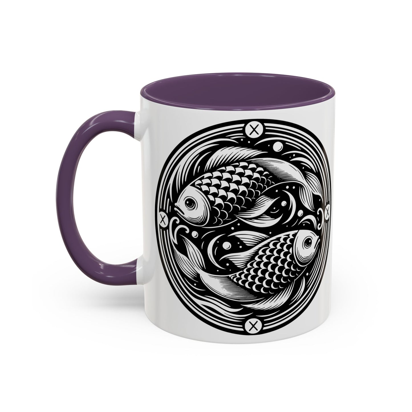 Elegant Koi Fish Accent Coffee Mug - Unique Artwork, Perfect for Tea Lovers, Gift for Him/Her, Home Decor, Birthday Present
