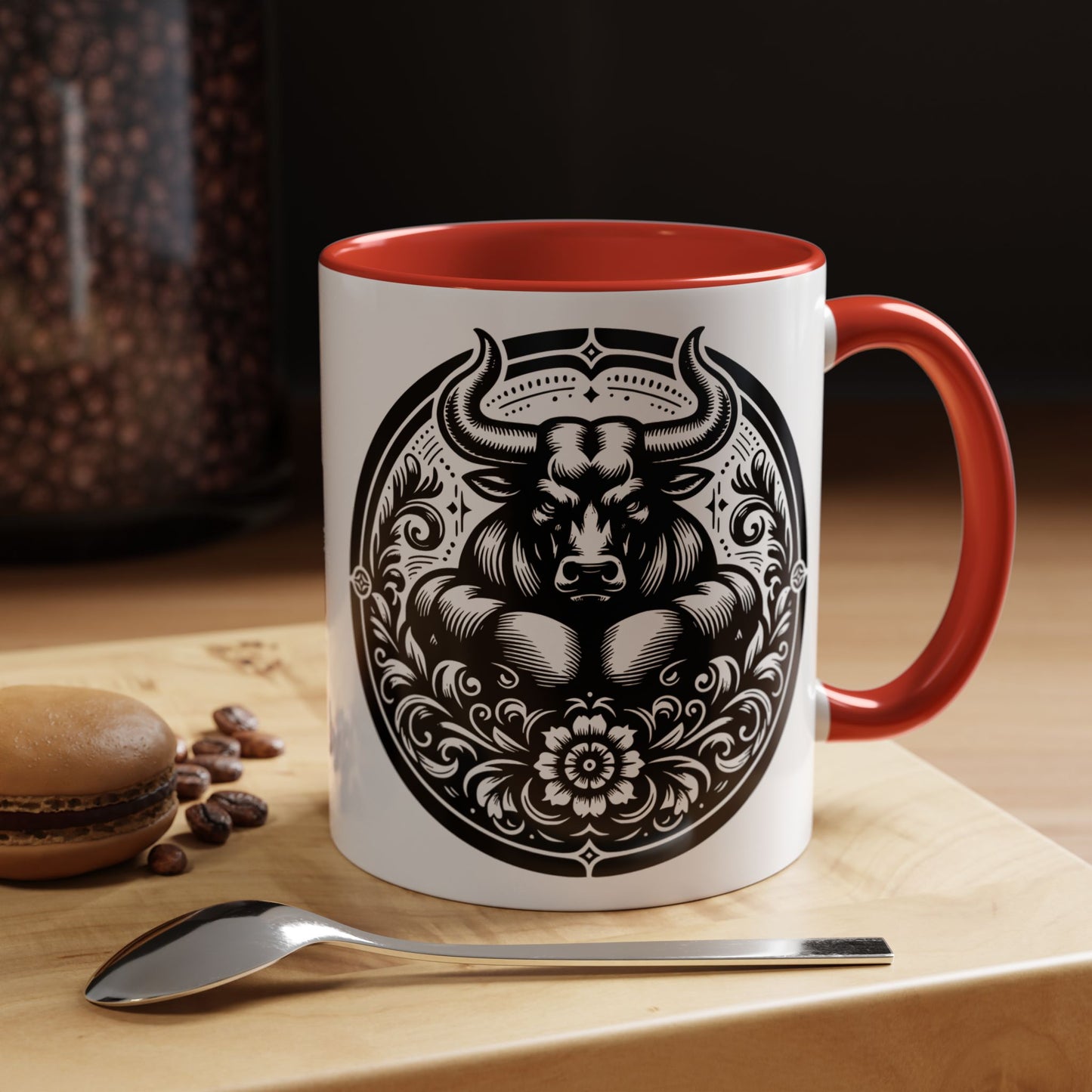 Bull-Themed Accent Coffee Mug for Animal Lovers, Unique Gift for Birthdays, Farmhouse Decor, Coffee Lover's Mug, 11oz and 15oz Options
