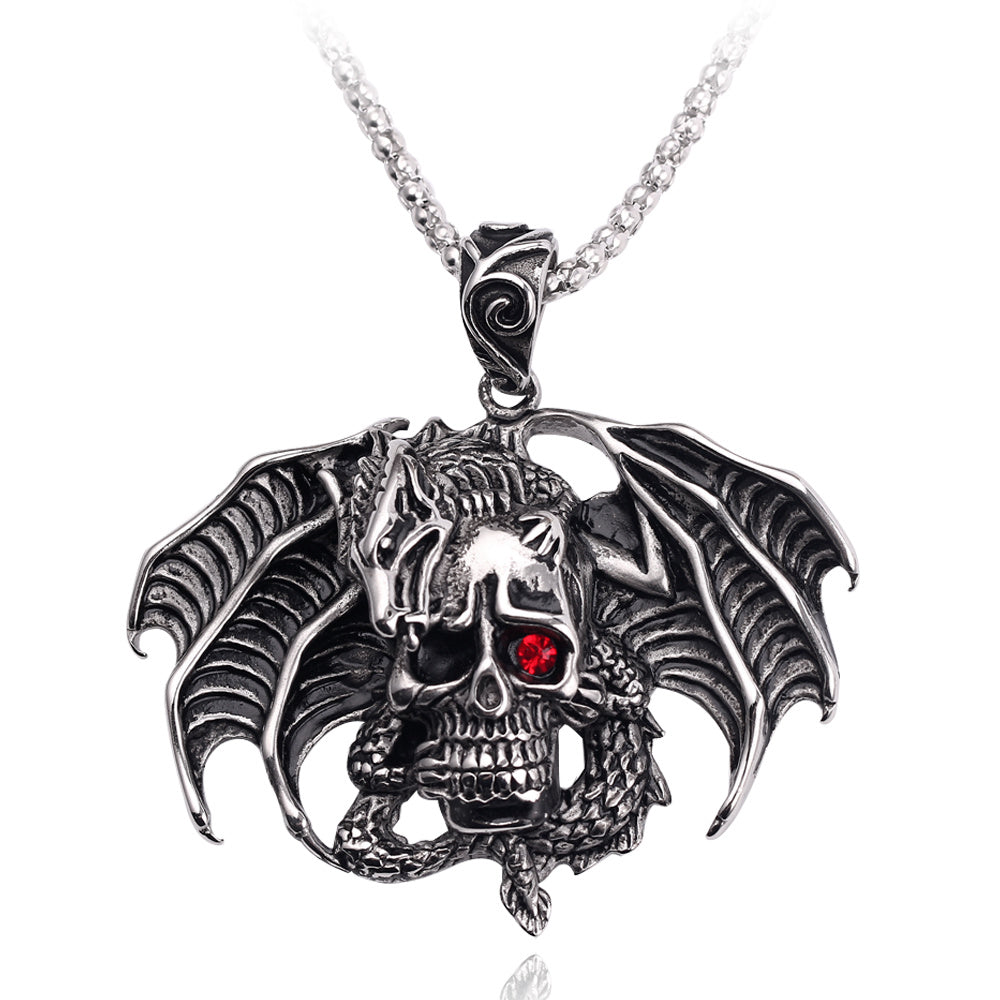 Punk Demon Eye Pendant Necklace