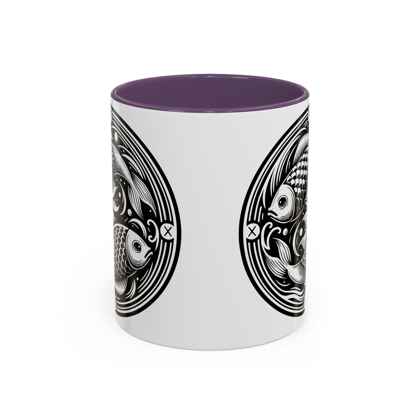 Elegant Koi Fish Accent Coffee Mug - Unique Artwork, Perfect for Tea Lovers, Gift for Him/Her, Home Decor, Birthday Present
