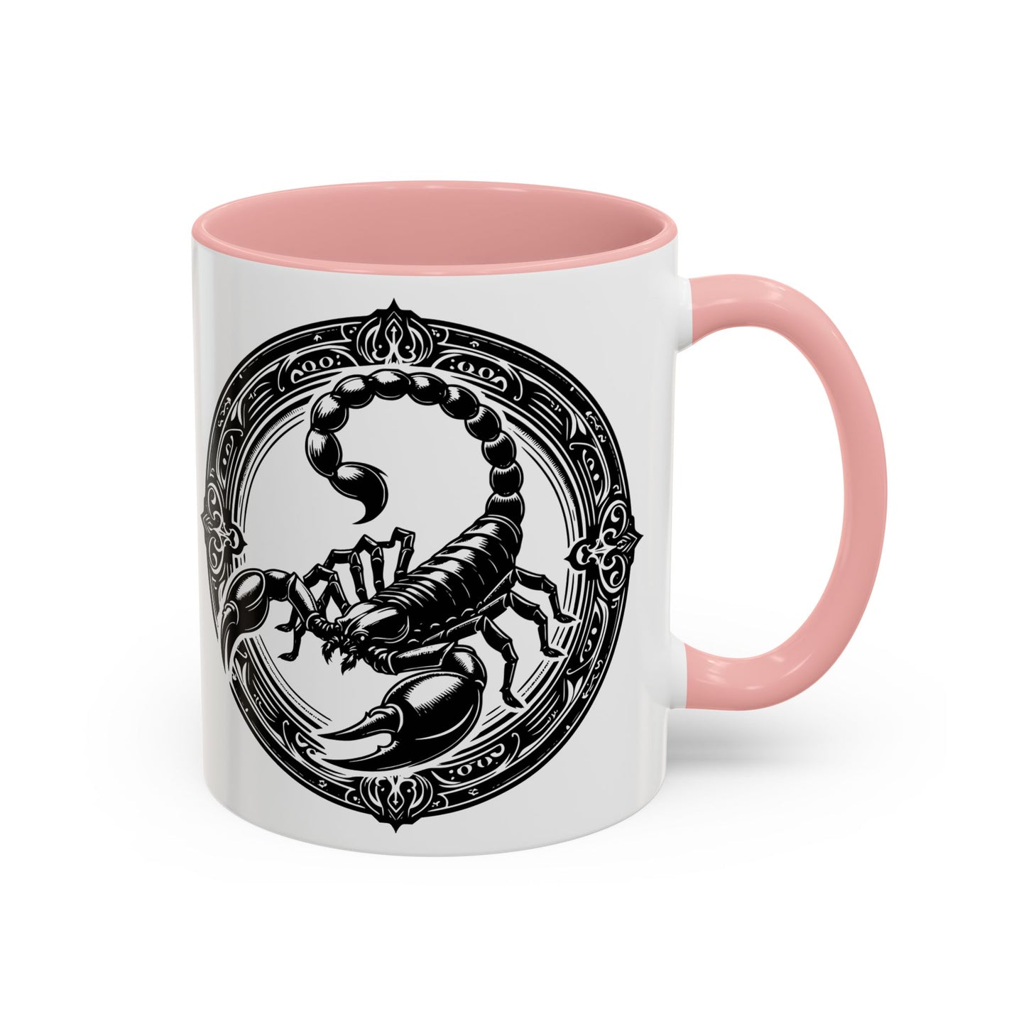 Scorpio Accent Coffee Mug - Personalized Gift, Zodiac Decor, Astrology Lover's Mug, Black and White Design, Birthday Gift