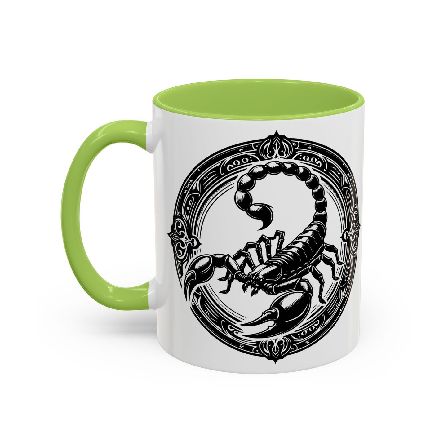 Scorpio Accent Coffee Mug - Personalized Gift, Zodiac Decor, Astrology Lover's Mug, Black and White Design, Birthday Gift