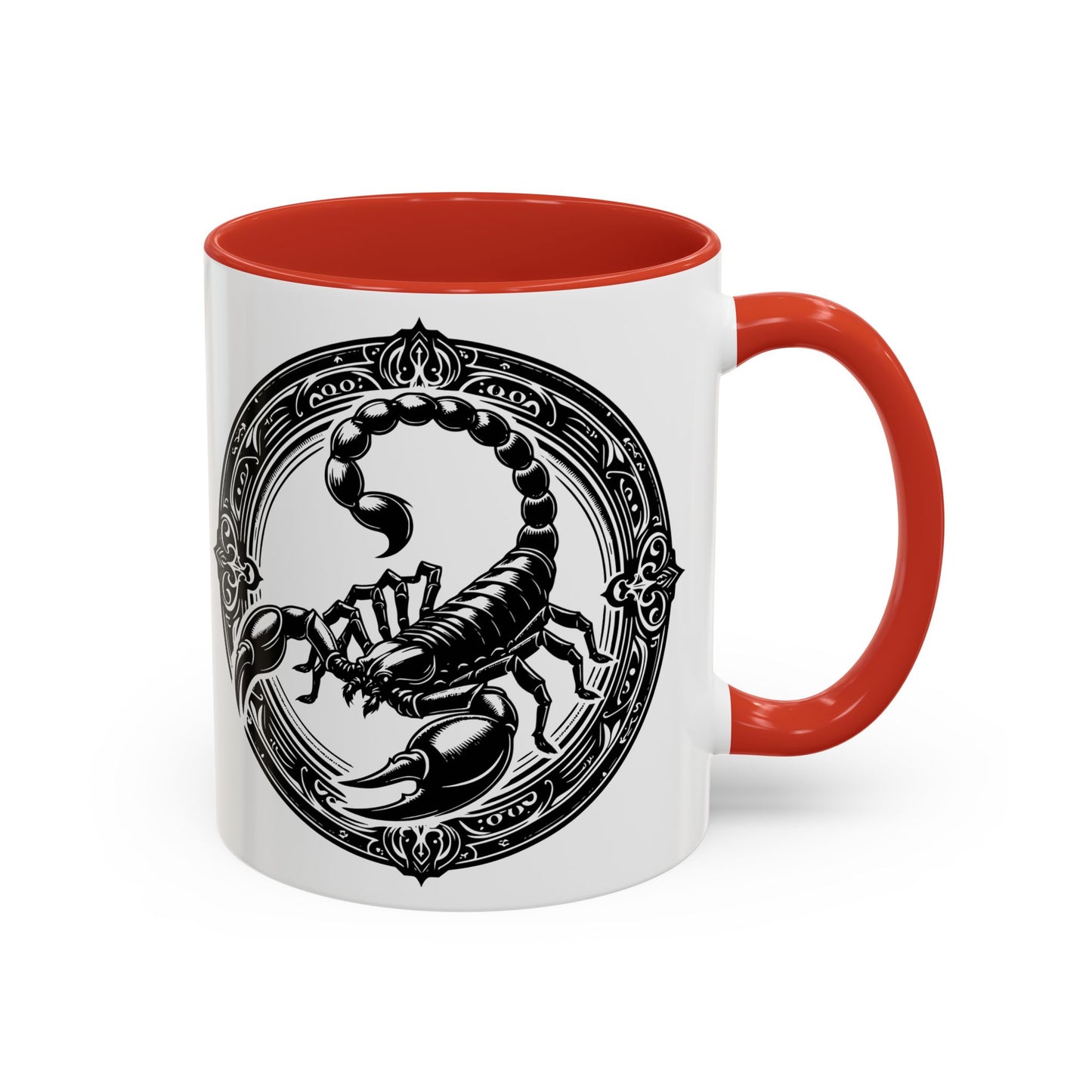 Scorpio Accent Coffee Mug - Personalized Gift, Zodiac Decor, Astrology Lover's Mug, Black and White Design, Birthday Gift