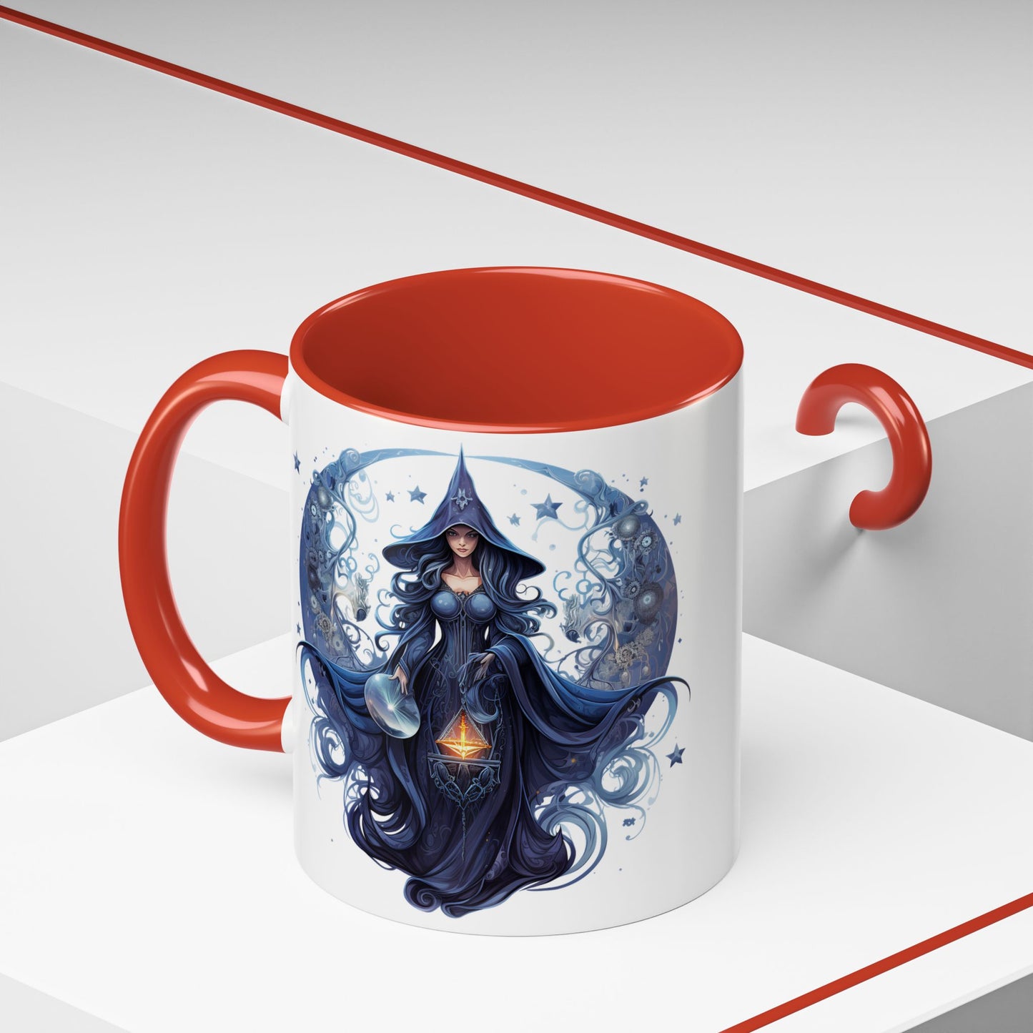 Enchanting Witch Coffee Mug - Mystic Art, Magical Decor, Astrology Gift, Unique Kitchenware, Celestial Drinkware