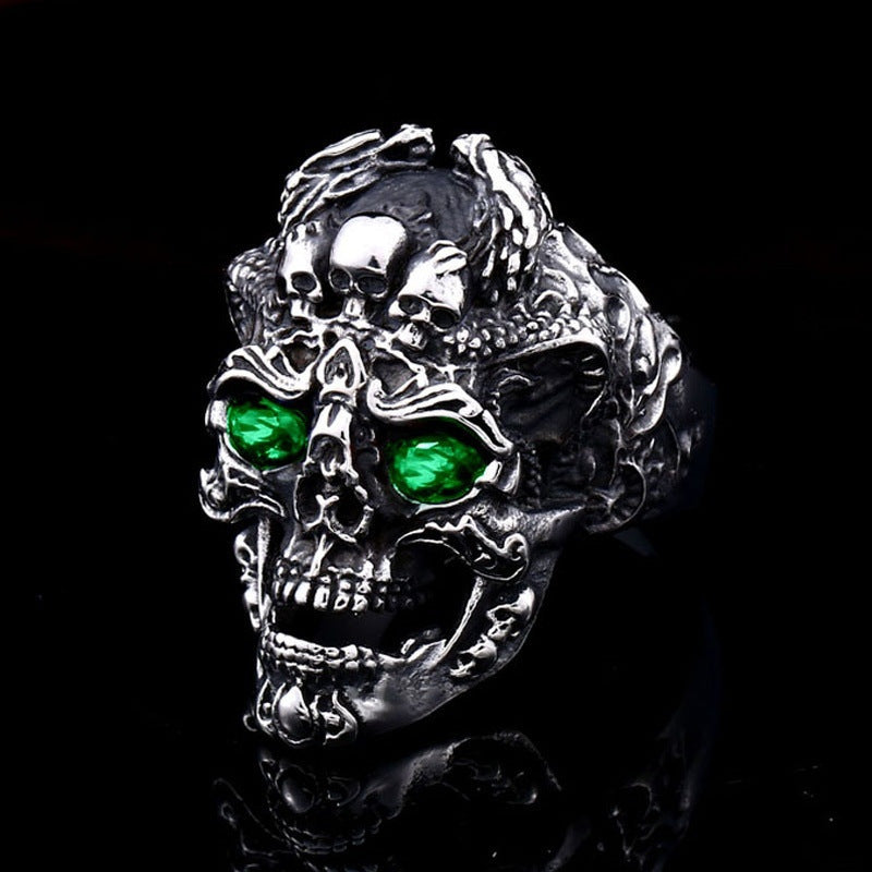 Bijoux Crâne Anneau Tête Mâle Rock Gothique