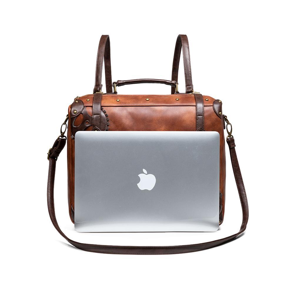 Medieval Retro Style Large-Capacity Contrast Color Bag