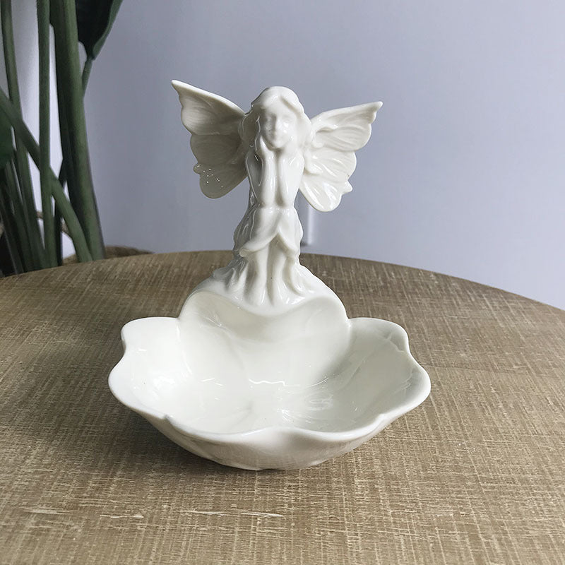 Lapin coq ange en céramique collation écrou petit plat