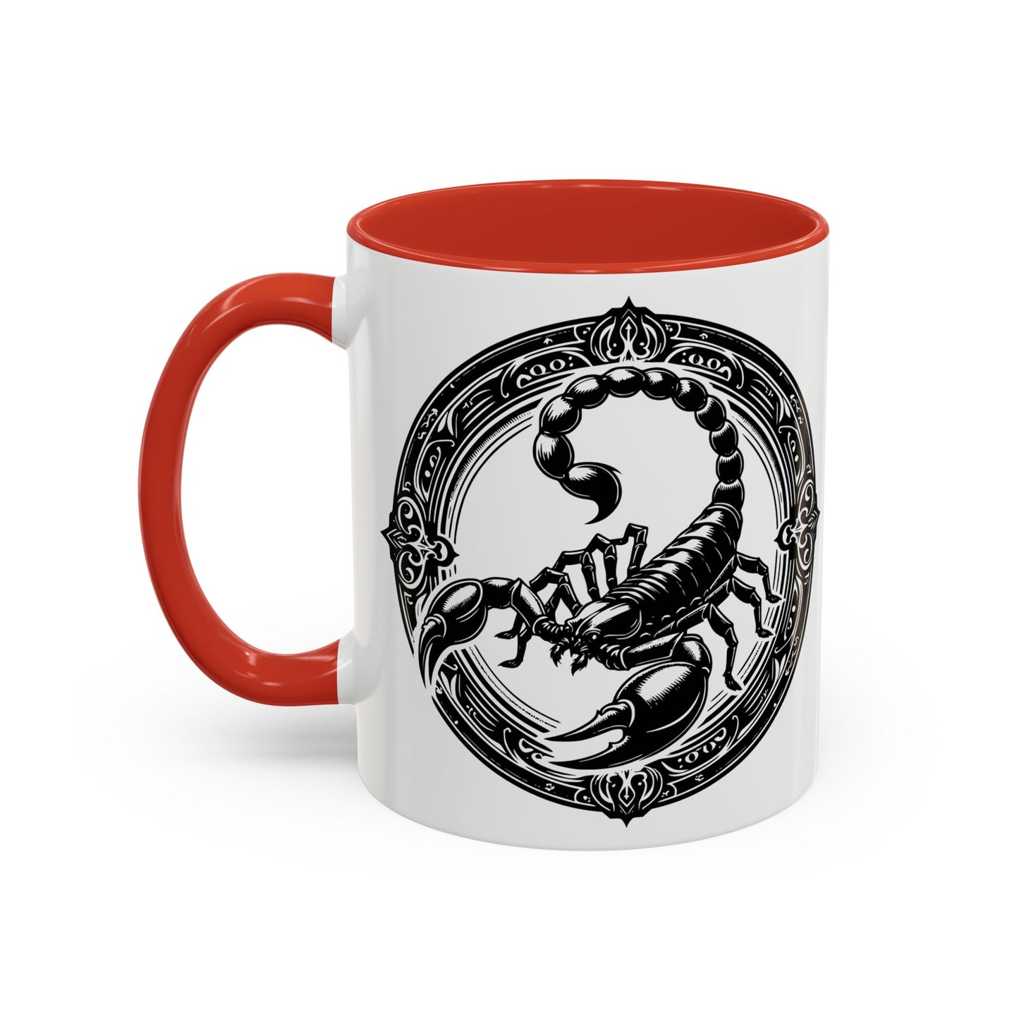 Scorpio Accent Coffee Mug - Personalized Gift, Zodiac Decor, Astrology Lover's Mug, Black and White Design, Birthday Gift