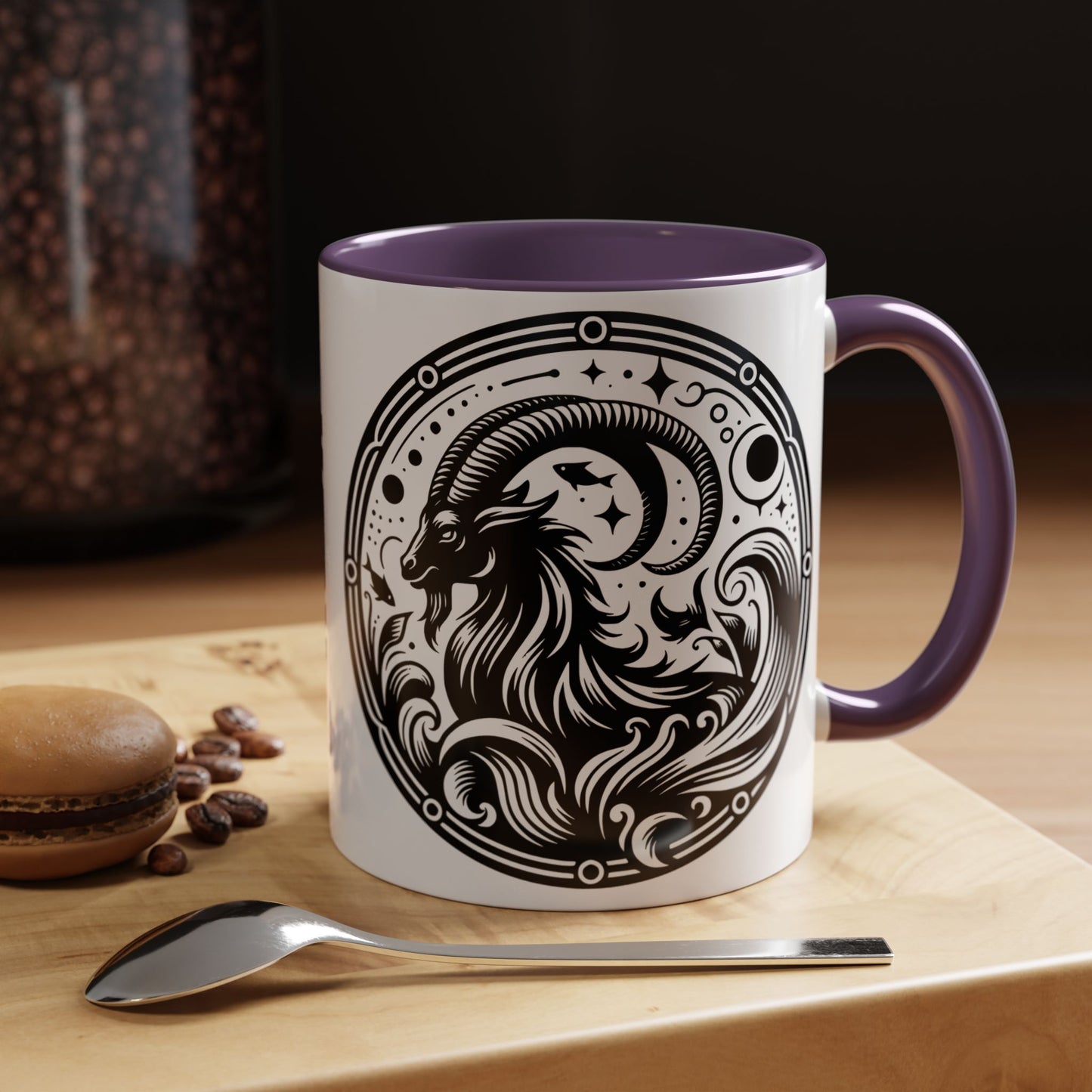 Astrological Black and White Accent Coffee Mug - Zodiac Sign, Horoscope Gift, Astrology Lovers, Unique Kitchen Decor, Cosmic Drinkware
