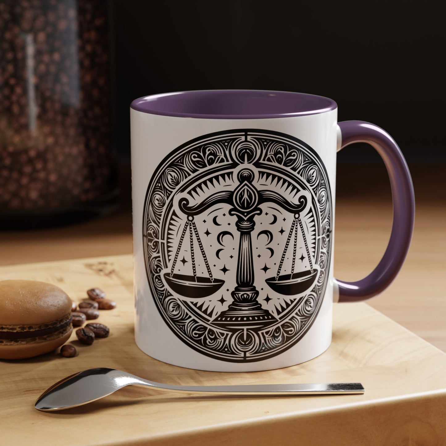 Justice Scale Accent Coffee Mug - Perfect Gift for Lawyers, Graduations, Law School, Legal Professionals, Motivational Decor