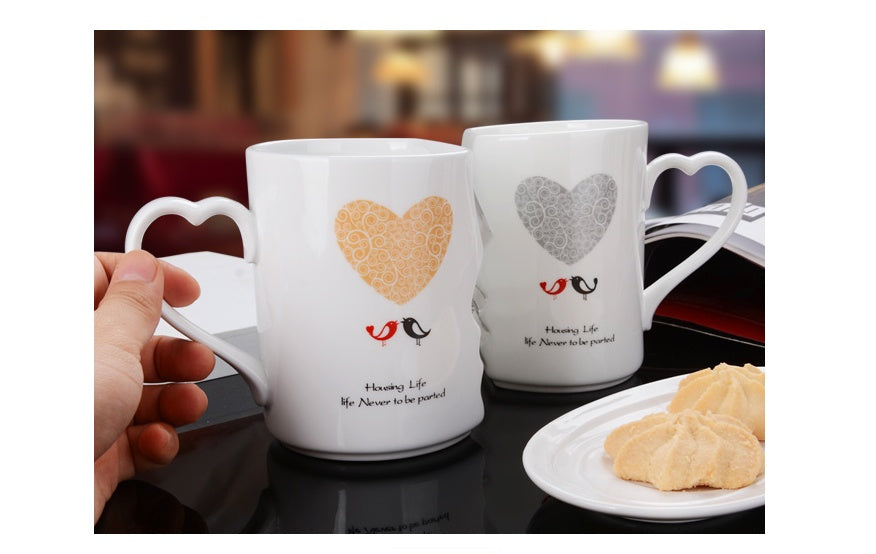 Tasse pour couple En Céramique Café Baiser, cadeau du Jour de Valentine