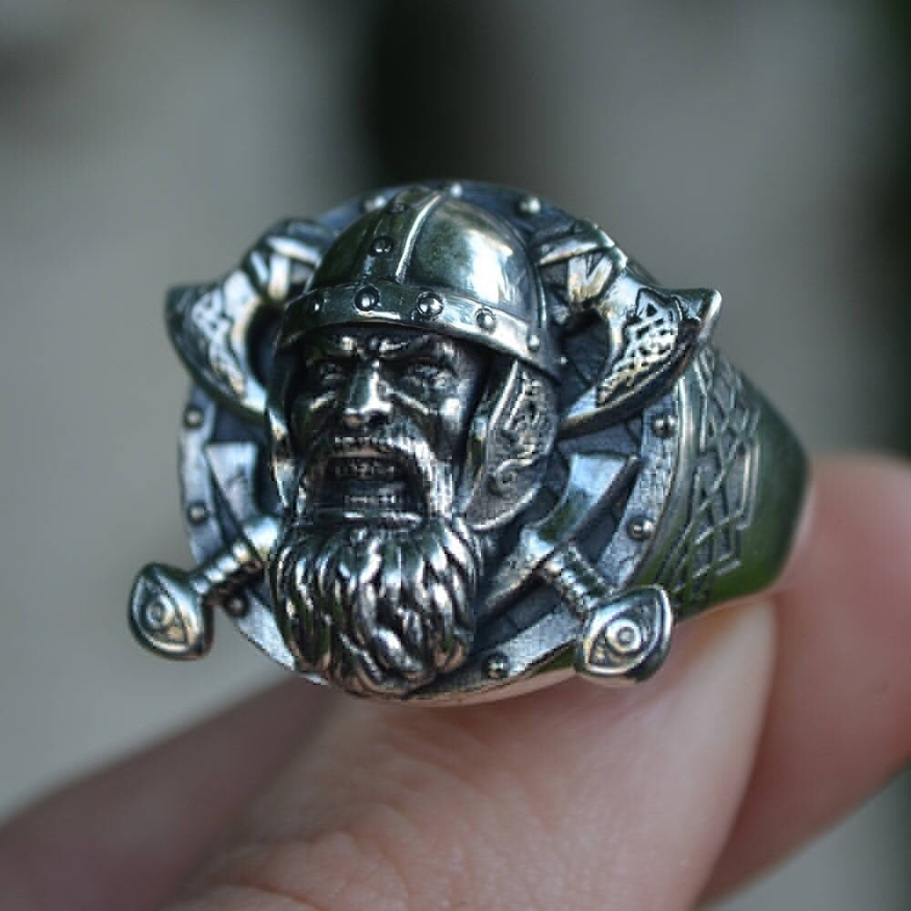 Men's Stainless Steel Nordic Viking Amulet Shape Ring
