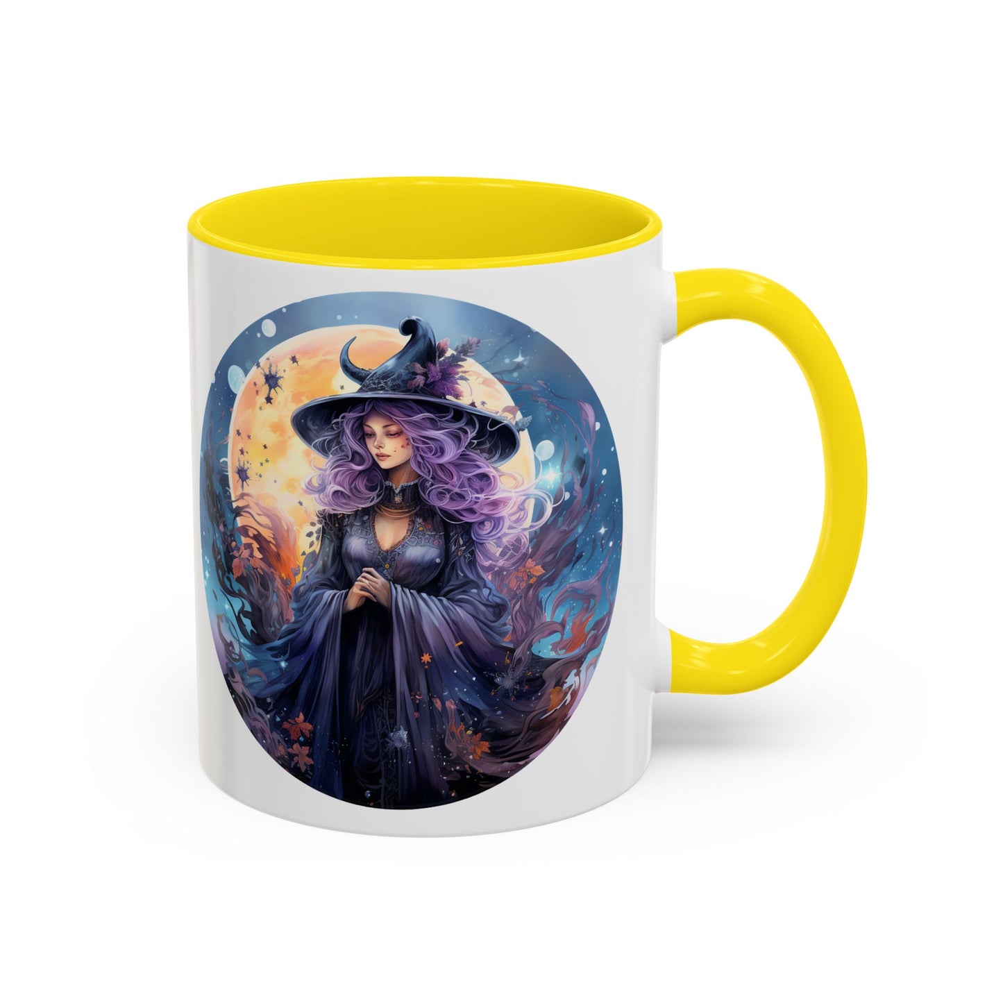 Mystical Witch Coffee Mug, Enchanted Mug, Cute Witch Gift, Magic Drinkware, Celestial Kitchen Decor, Unique Witchy Present