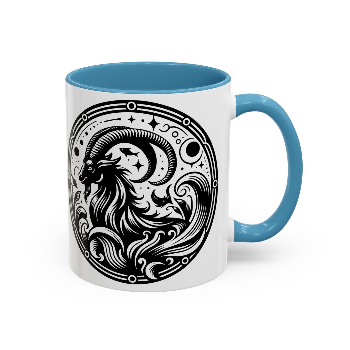 Astrological Black and White Accent Coffee Mug - Zodiac Sign, Horoscope Gift, Astrology Lovers, Unique Kitchen Decor, Cosmic Drinkware