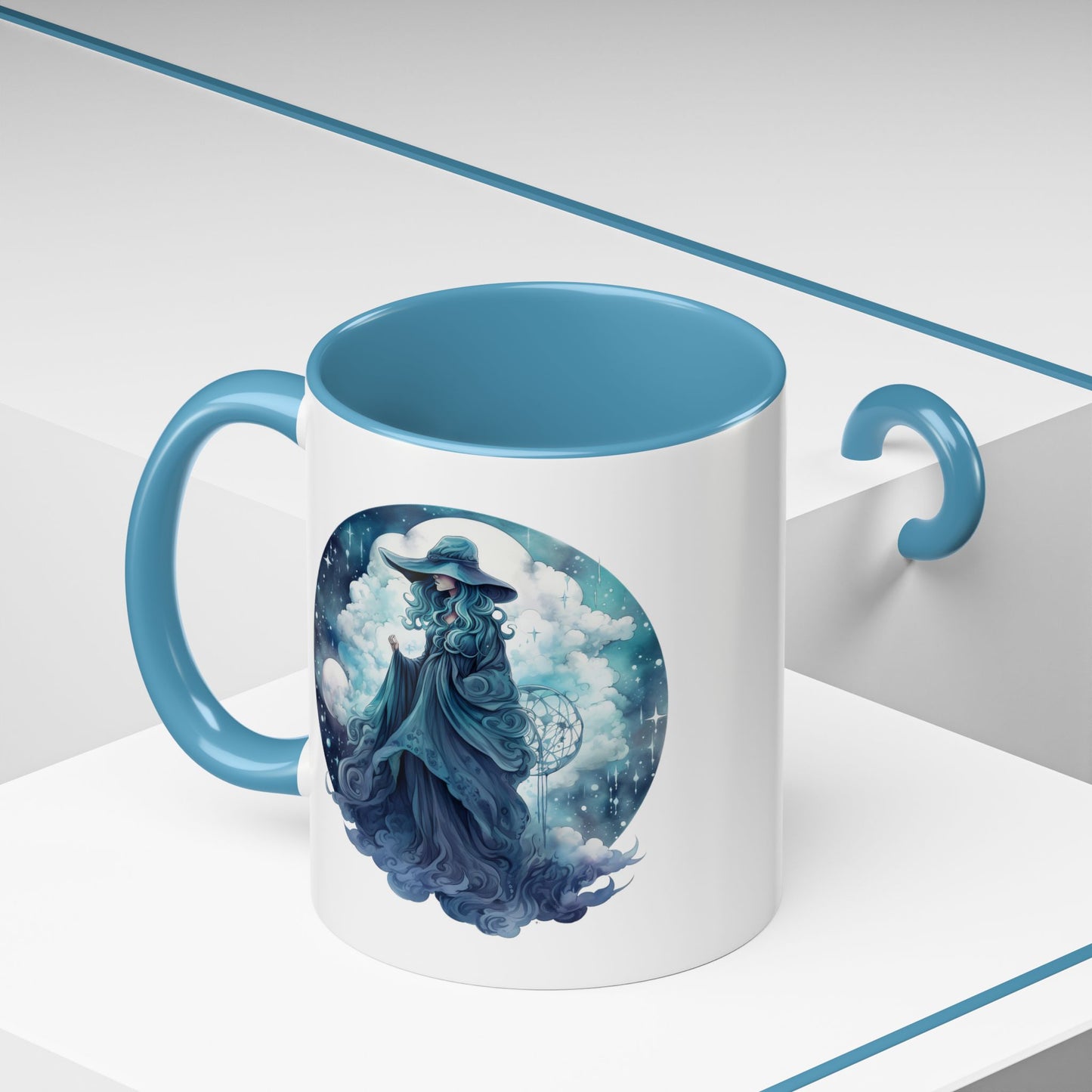 Celestial Dreamer Coffee Mug, Mystical Art Mug, Witchy Coffee Cup, Unique Gift for Her, Fantasy Mug, Astrology Theme