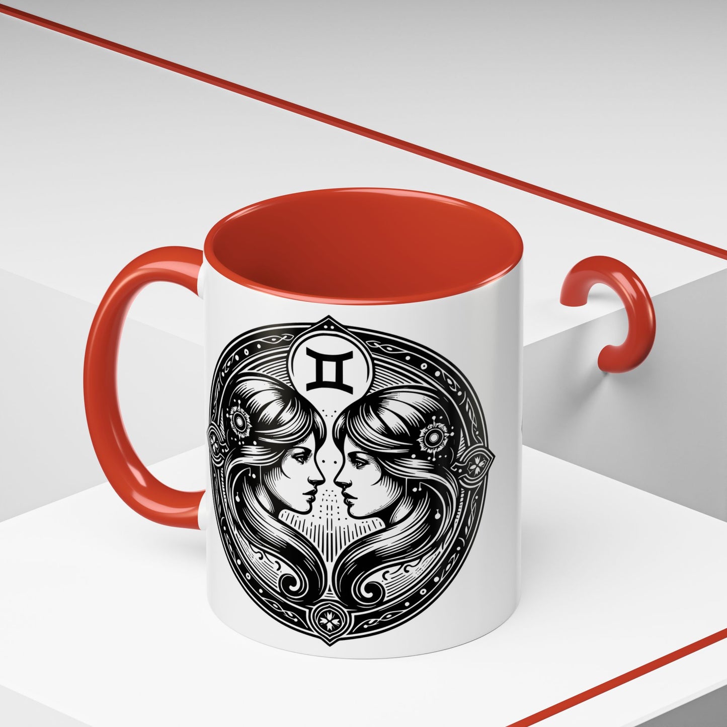 Zodiac Coffee Mug with Gemini Design, Astrology Gift Mug, Horoscope Coffee Cup, Unique Home Decor, Personalized Zodiac Mug