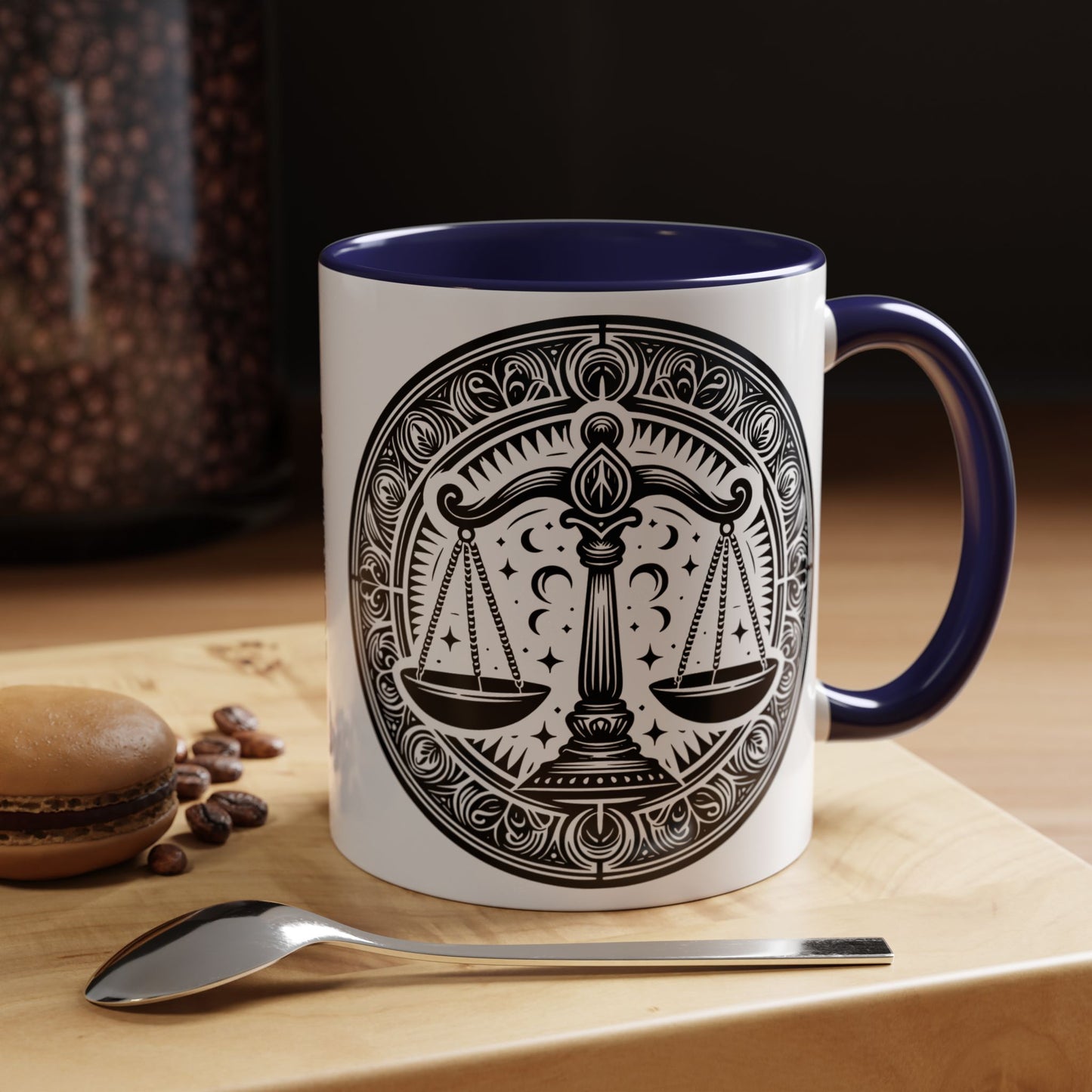 Justice Scale Accent Coffee Mug - Perfect Gift for Lawyers, Graduations, Law School, Legal Professionals, Motivational Decor