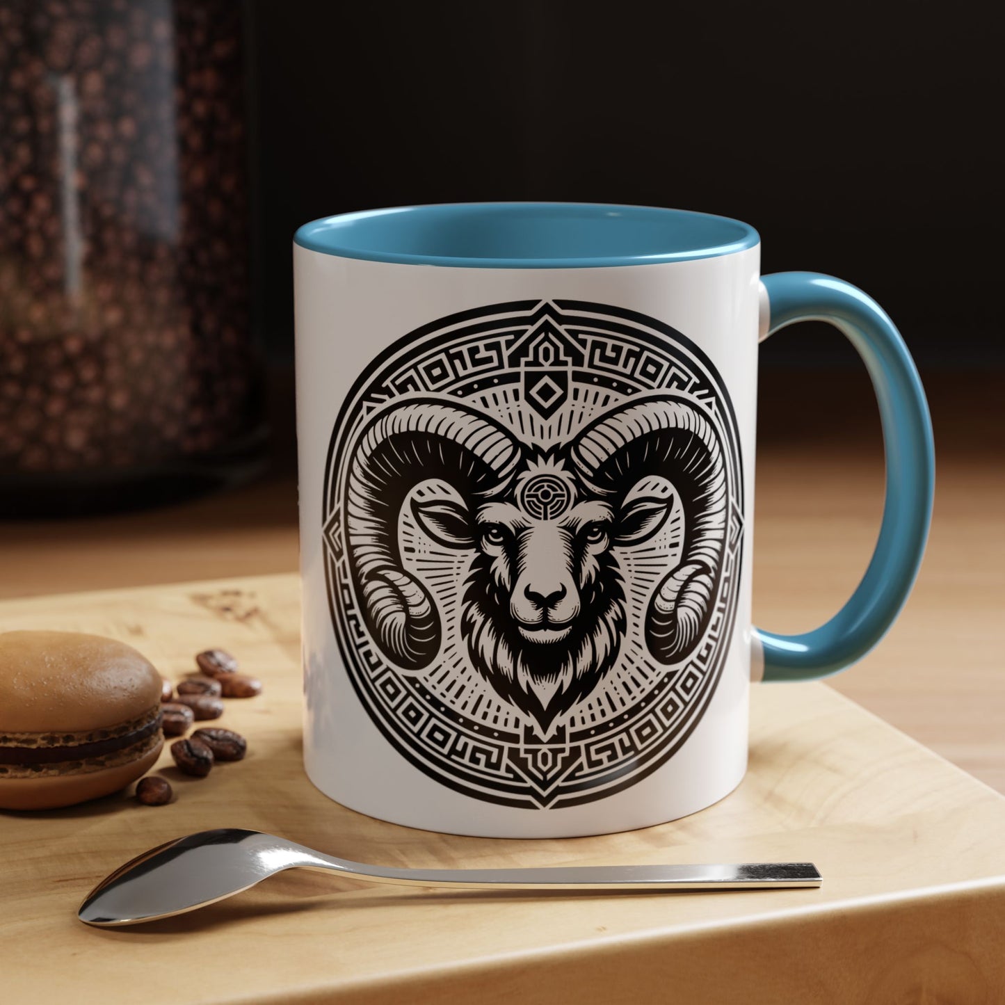 Bold Ram Accent Coffee Mug, Unique Gift for Animal Lovers, Perfect for Home, Office, Birthdays, or Holidays, 11/15oz