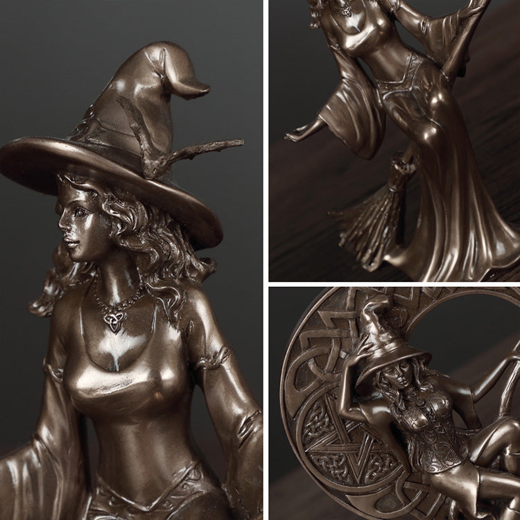 Bronze Sorcière Artisanat Décoration