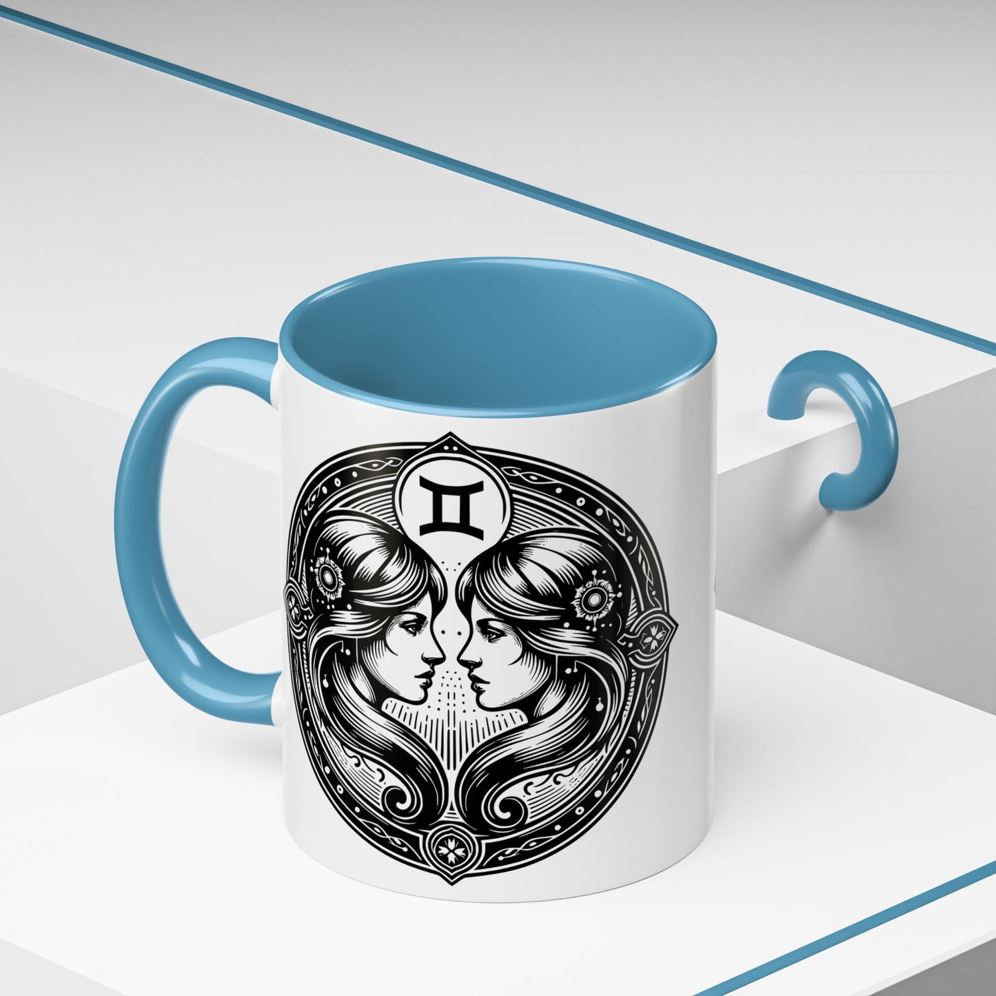 Zodiac Coffee Mug with Gemini Design, Astrology Gift Mug, Horoscope Coffee Cup, Unique Home Decor, Personalized Zodiac Mug