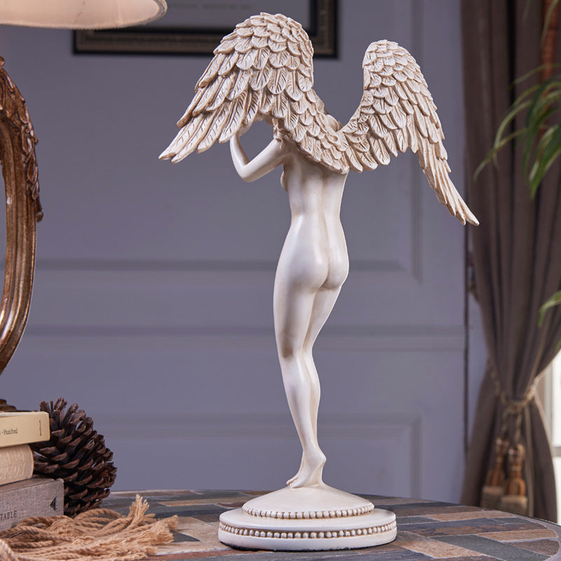 Wings sculpture sexy angel naked artwork