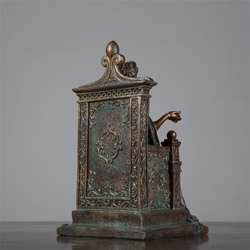 Classical European Goddess Of Fortune Bronze Retro Entrance Cabinet Desktop Ornament