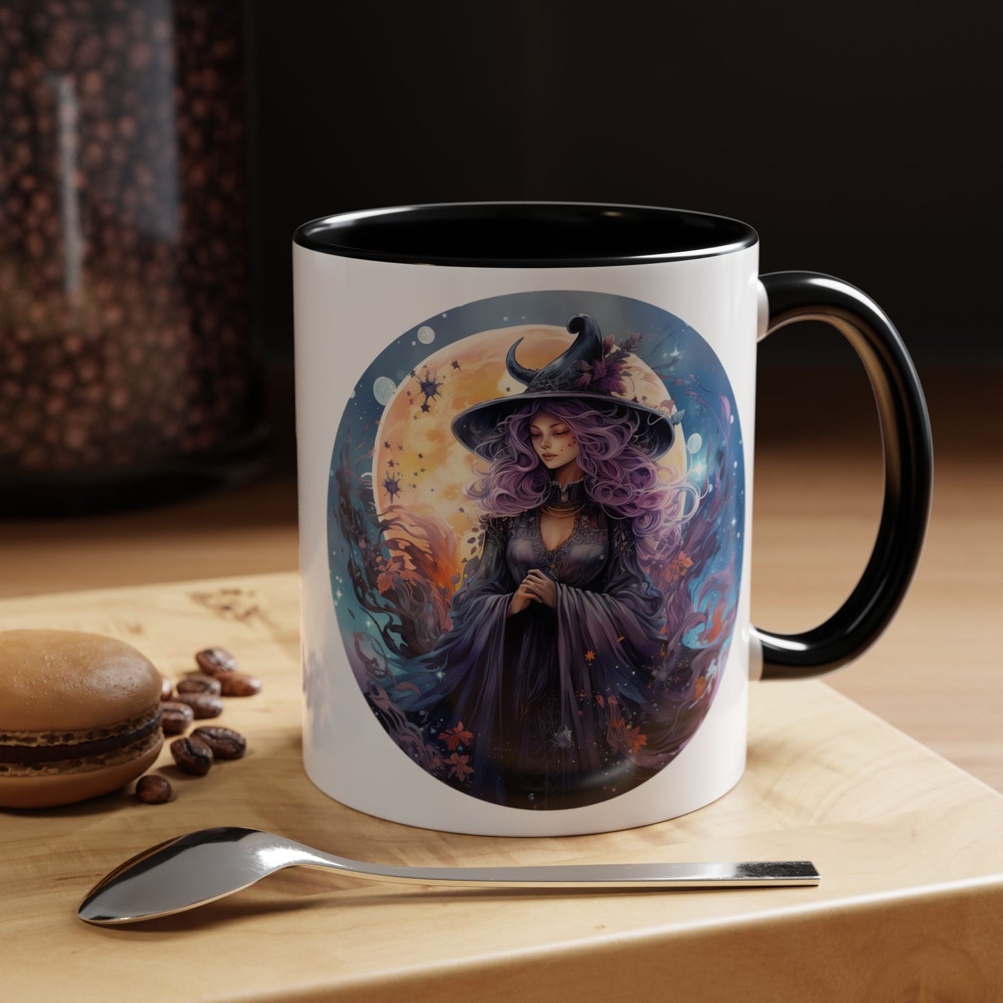 Mystical Witch Coffee Mug, Enchanted Mug, Cute Witch Gift, Magic Drinkware, Celestial Kitchen Decor, Unique Witchy Present